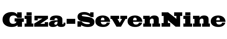 Giza-SevenNine font preview