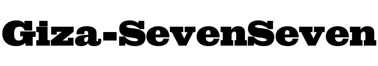 Giza-SevenSeven font preview