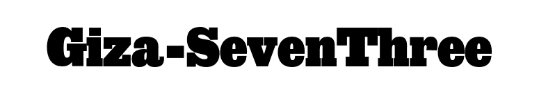 Giza-SevenThree font preview