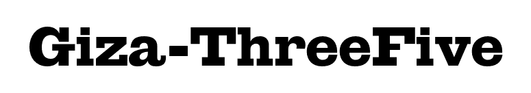 Giza-ThreeFive font preview