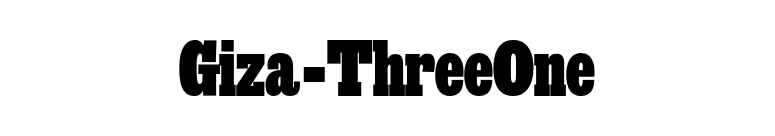 Giza-ThreeOne font preview