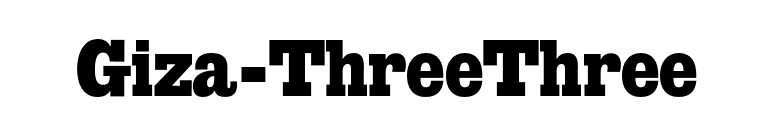 Giza-ThreeThree font preview