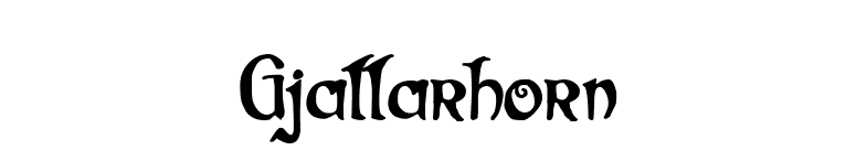 Gjallarhorn font preview
