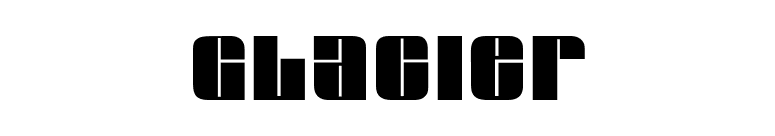 Glacier font preview
