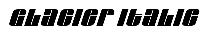 Glacier Italic font preview