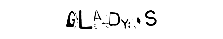 GLADYS font preview