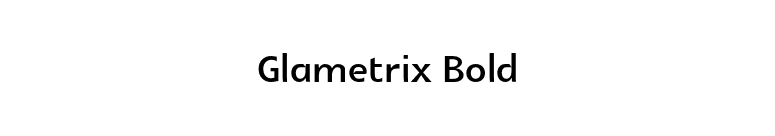 Glametrix Bold font preview