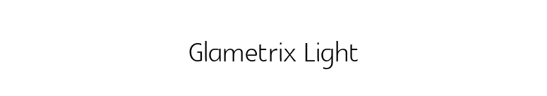 Glametrix Light font preview