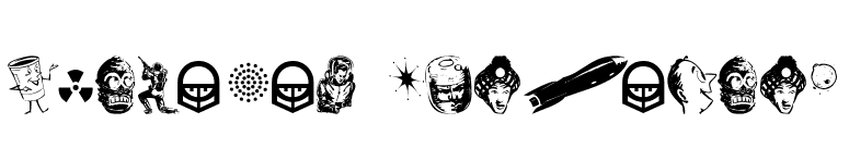 Glamocon RetroBats font preview