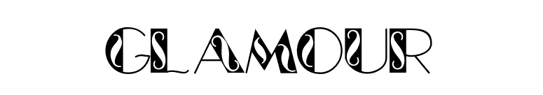 Glamour font preview