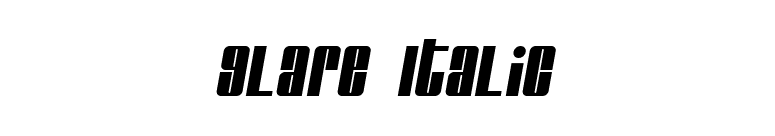 Glare Italic font preview