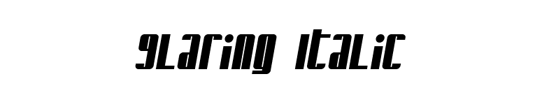 Glaring Italic font preview