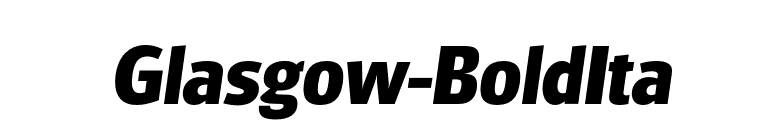 Glasgow-BoldIta font preview