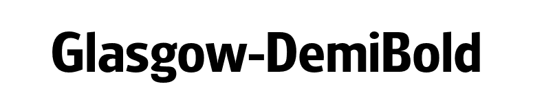 Glasgow-DemiBold font preview