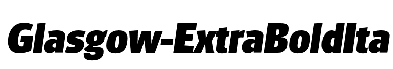 Glasgow-ExtraBoldIta font preview