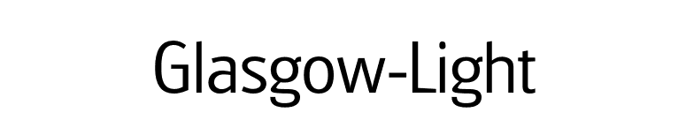 Glasgow-Light font preview