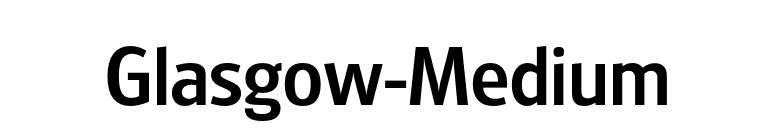 Glasgow-Medium font preview
