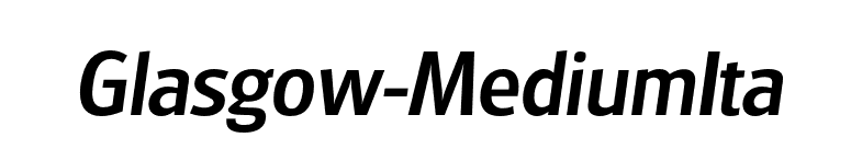 Glasgow-MediumIta font preview