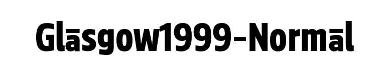 Glasgow1999-Normal font preview