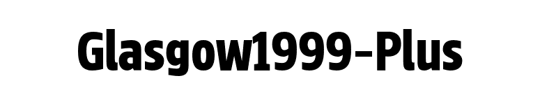Glasgow1999-Plus font preview