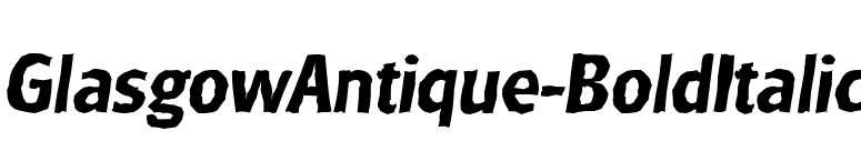 GlasgowAntique-BoldItalic font preview