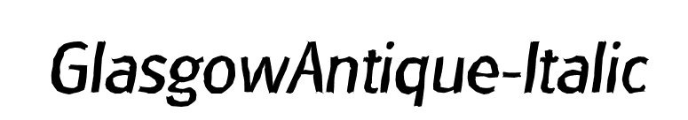 GlasgowAntique-Italic font preview