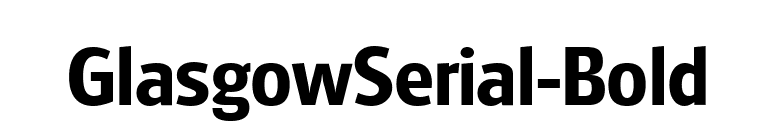 GlasgowSerial-Bold font preview