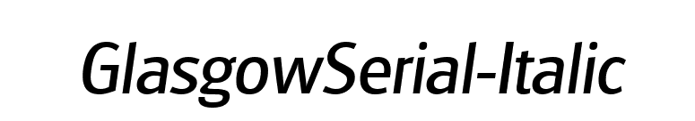 GlasgowSerial-Italic font preview
