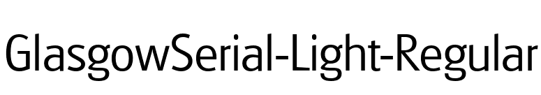 GlasgowSerial-Light-Regular font preview