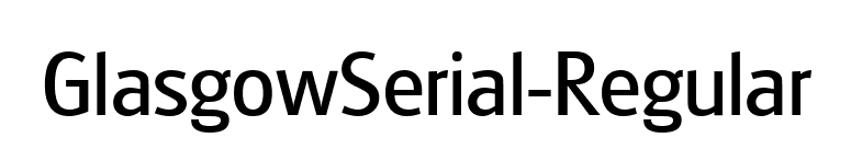 GlasgowSerial-Regular font preview