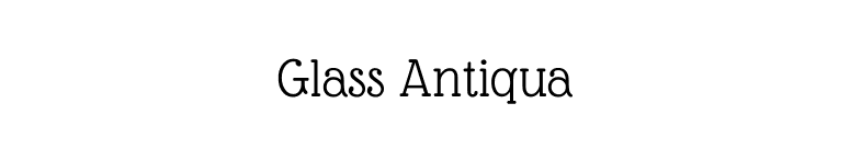 Glass Antiqua font preview