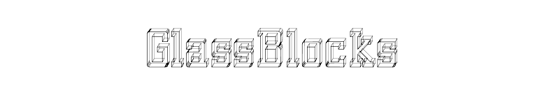 GlassBlocks font preview