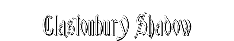 Glastonbury Shadow font preview