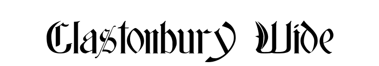 Glastonbury Wide font preview