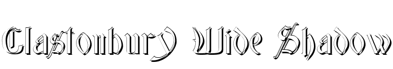 Glastonbury Wide Shadow font preview