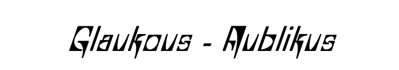 Glaukous - Aublikus font preview