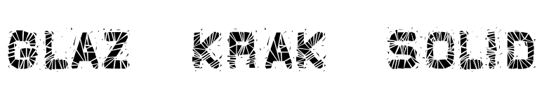 Glaz Krak solid font preview