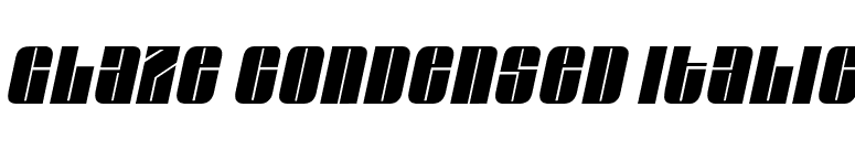 Glaze Condensed Italic font preview