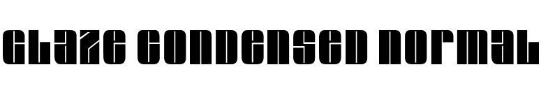 Glaze Condensed Normal font preview