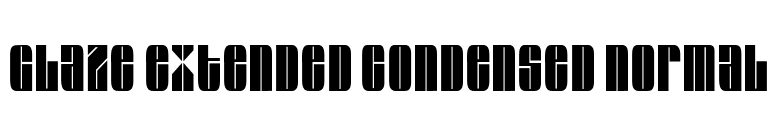 Glaze Extended Condensed Normal font preview