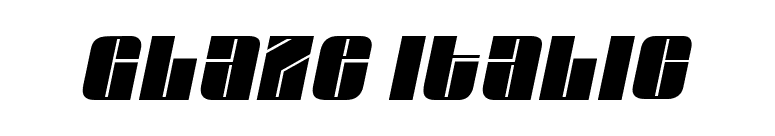 Glaze Italic font preview