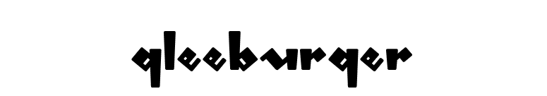 gleeburger font preview