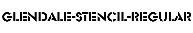 Glendale-Stencil-Regular font preview