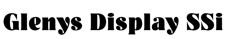 Glenys Display SSi font preview