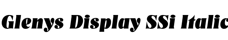 Glenys Display SSi Italic font preview