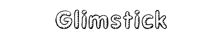 Glimstick font preview