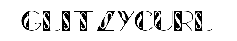 GlitzyCurl font preview