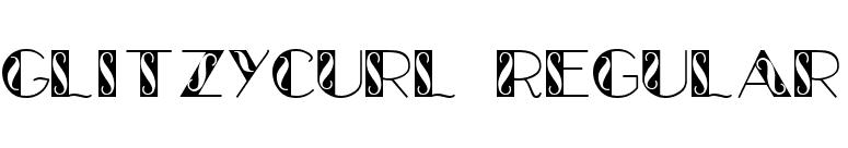 GlitzyCurl Regular font preview