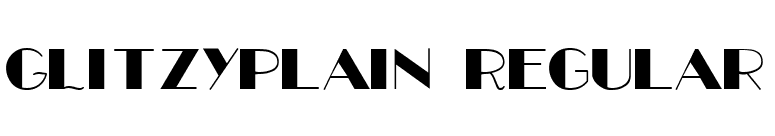 GLitzyPlain Regular font preview