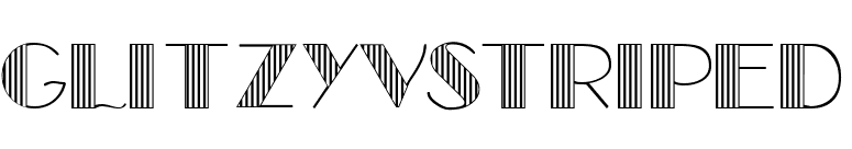 GLitzyVStriped font preview